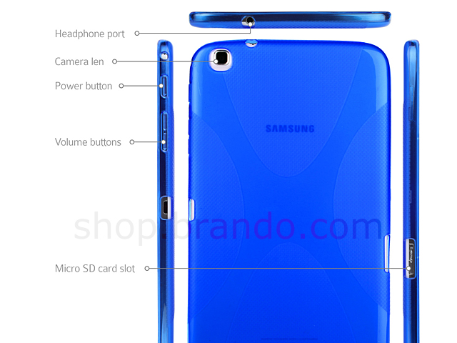 Samsung Galaxy Tab 3 8.0 X-Shaped Plastic Back Case