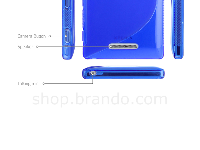 Sony Xperia C  Wave Plastic Back Case