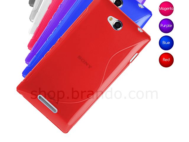 Sony Xperia C  Wave Plastic Back Case