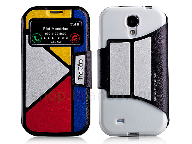 Momax Samsung Galaxy S4 The Art Stand View Case - Mondrian Series