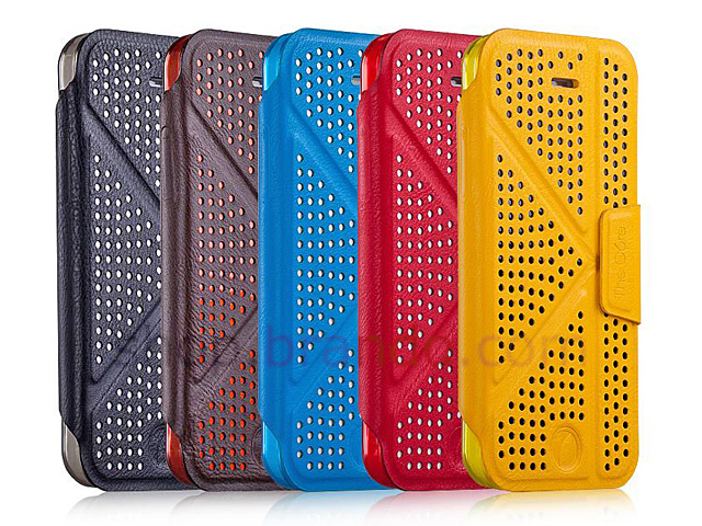 Momax iPhone 5c Premium Leather Smart Stand Case (Polka Dot Series)
