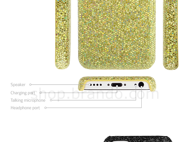 iPhone 5c Glitter Plactic Hard Case