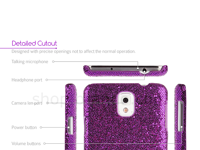 Samsung Galaxy Note 3 Glitter Plactic Hard Case