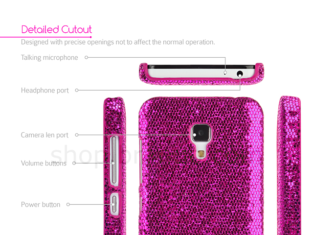 Xiaomi Mi2A Glitter Plactic Hard Case