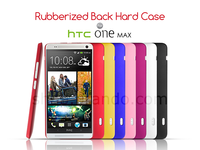 HTC One Max Rubberized Back Hard Case
