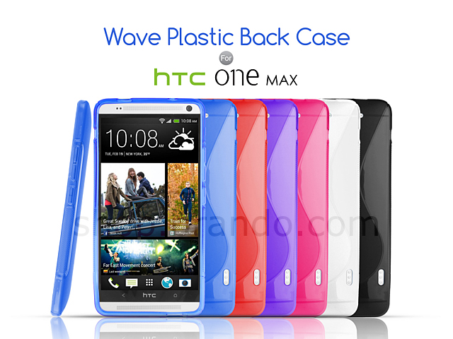 HTC One Max Wave Plastic Back Case
