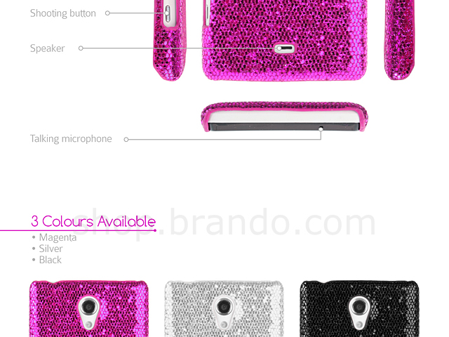 Sony Xperia T Glitter Plactic Hard Case
