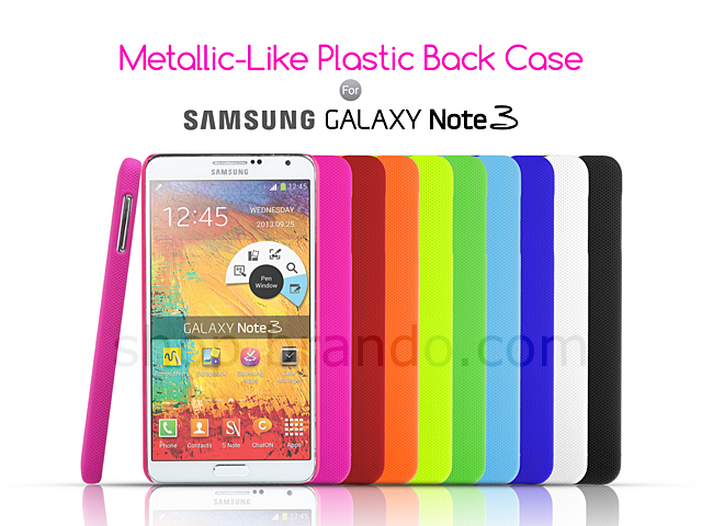 Samsung Galaxy Note 3 Metallic-Like Plastic Back Case
