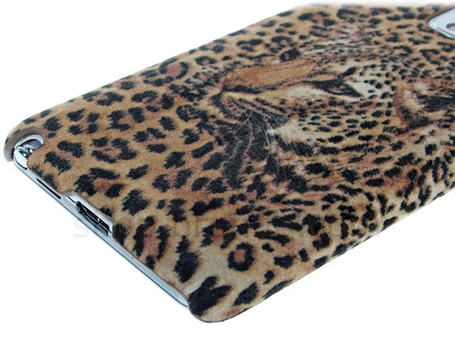 Samsung Galaxy Note 3 Leopard Print Faux Suede Case