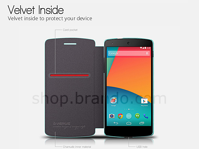 Verus Saffiano K Leather Case For Google Nexus 5