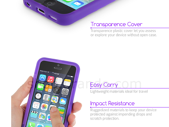iPhone 5c Plastic Case w/ Semi-transparent Face Cover