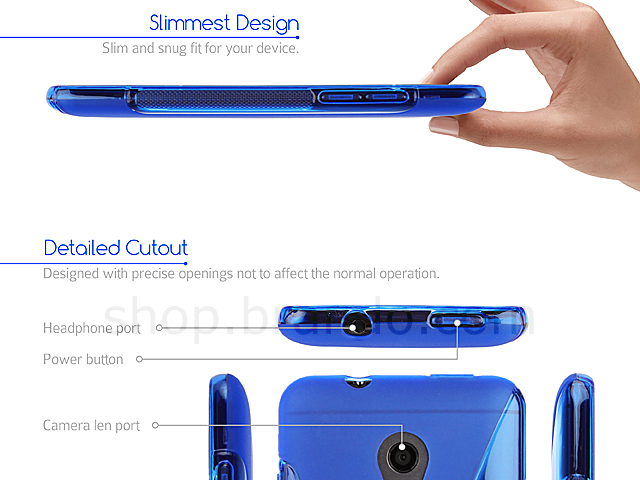 HTC Desire 700 dual sim Wave Plastic Back Case