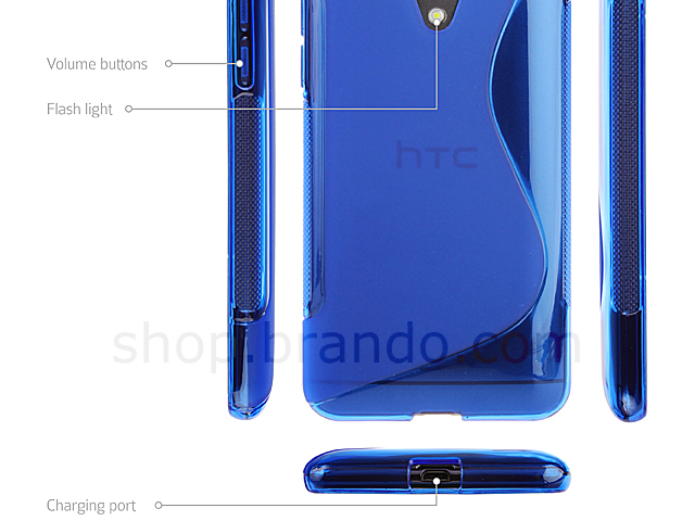 HTC Desire 700 dual sim Wave Plastic Back Case