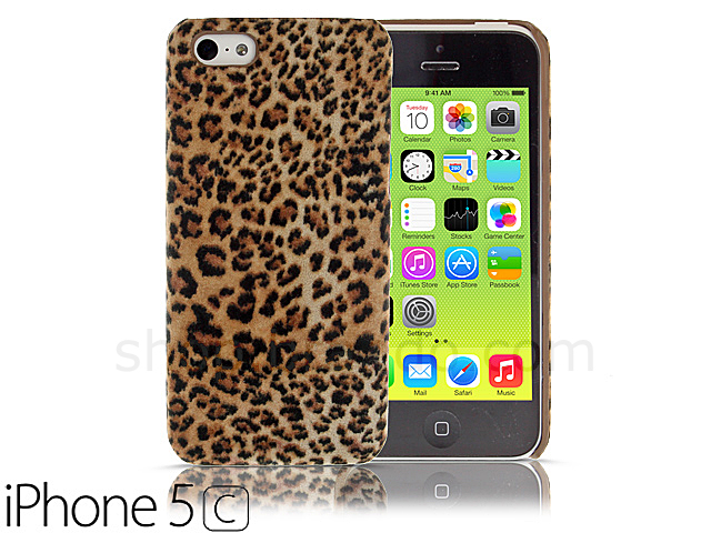 iPhone 5c Leopard Stripe Suede Case