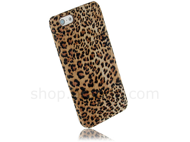 iPhone 5c Leopard Stripe Suede Case