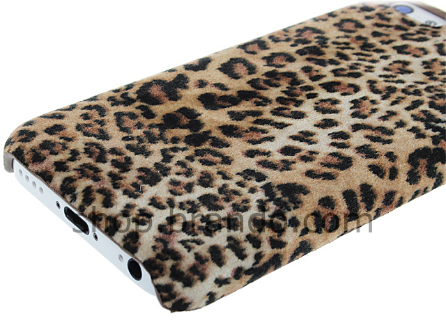 iPhone 5c Leopard Stripe Suede Case