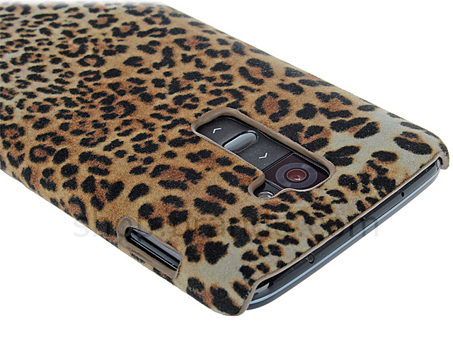 LG G2 Leopard Stripe Suede Case