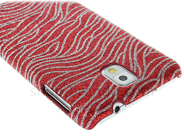 Samsung Galaxy Note 3 Glitter Zebra-Stripe Back Case