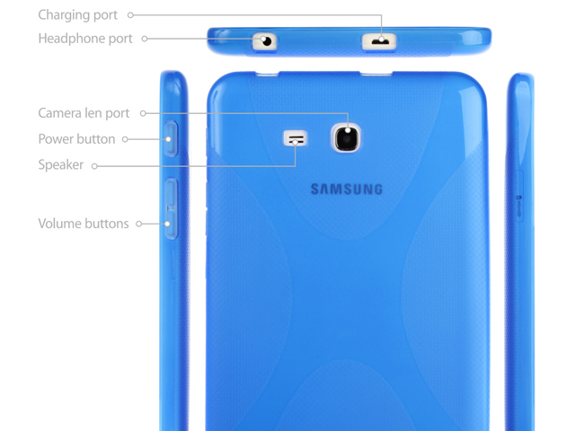 Samsung Galaxy Tab 3 Lite 7.0 X-Shaped Plastic Back Case