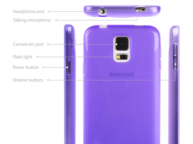 Samsung Galaxy S5 X-Shaped Plastic Back Case