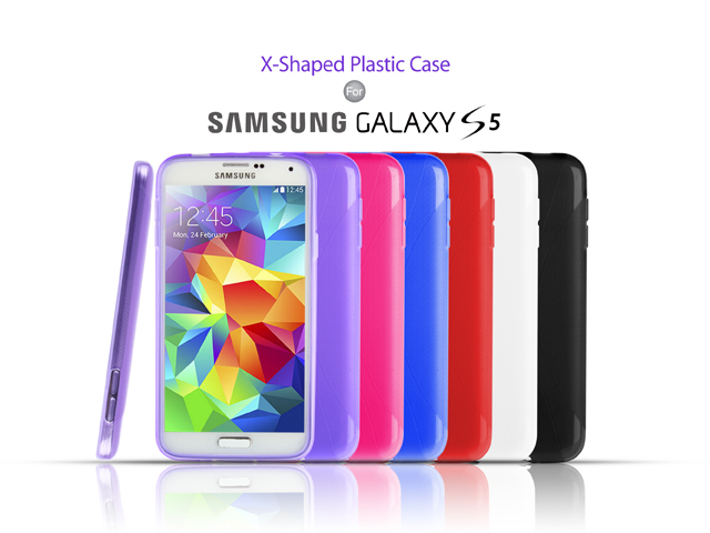 Samsung Galaxy S5 X-Shaped Plastic Back Case