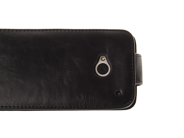 HTC One Fashionable Flip Top Faux Leather Case