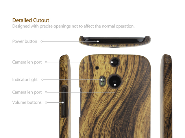 HTC One (M8) Woody Patterned Back Case