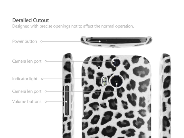 HTC One (M8) Leopard Skin Back Case