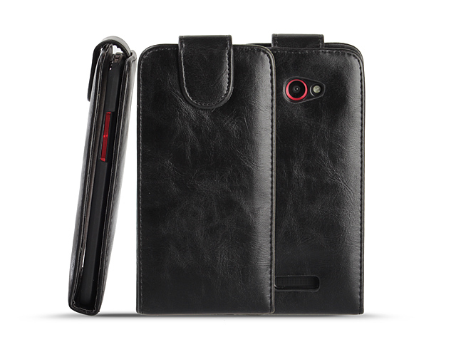HTC Droid DNA Fashionable Flip Top Faux Leather Case