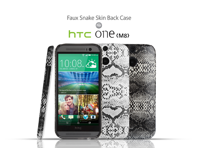 HTC One (M8) Faux Snake Skin Back Case