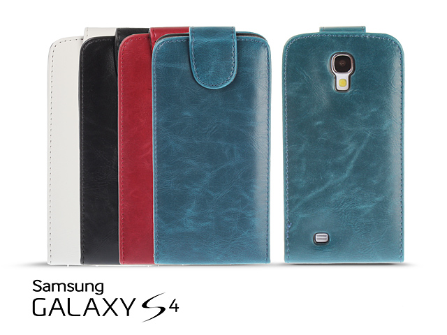 Samsung Galaxy S4 Fashionable Flip Top Faux Leather Case