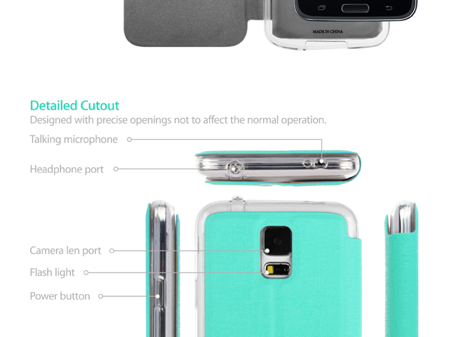 Samsung Galaxy S5 Embossed Flip View Case
