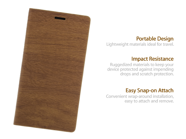 Xiaomi Redmi Note Wood Pattern Wallet Case