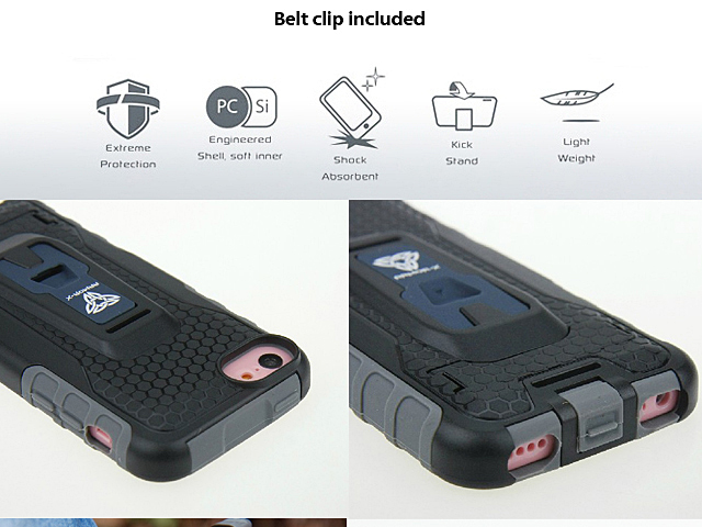 ARMOR-X Case [X] Series - Rugged Case with Belt Clip for iPhone 5c