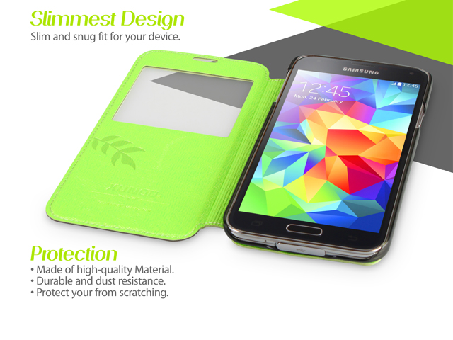 Xundo Flip View Cover Case for Samsung Galaxy S5