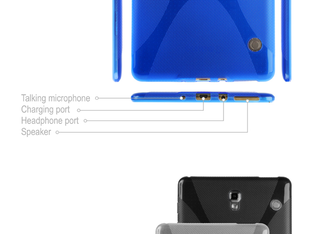 Samsung Galaxy Tab S 8.4 X-Shaped Plastic Back Case