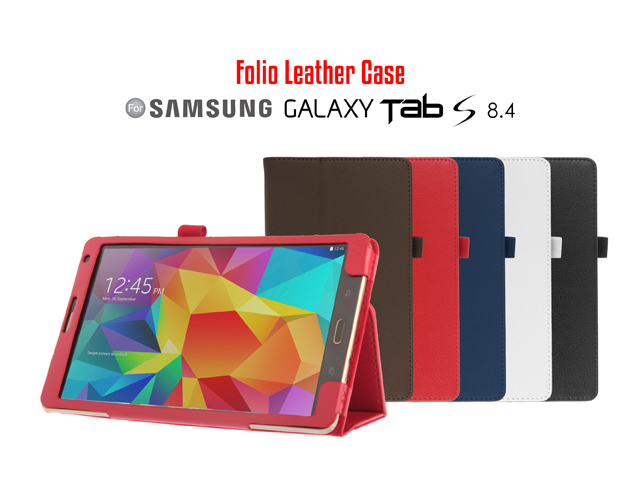 Folio Leather Case for Samsung Galaxy Tab S 8.4 (Side Open)