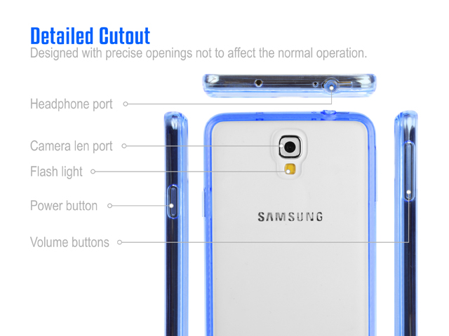 Samsung Galaxy Note 3 Neo Soft Case with Fluorescent Bumper