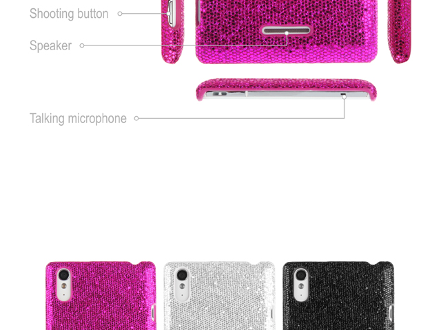 Sony Xperia T3 Glitter Plactic Hard Case
