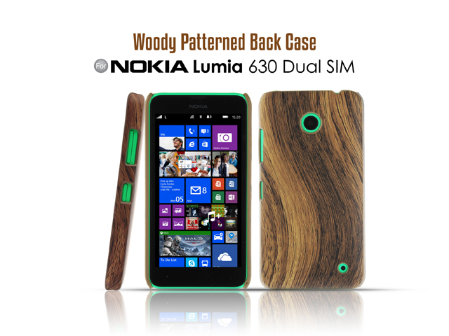 Nokia Lumia 630 Dual SIM Woody Patterned Back Case
