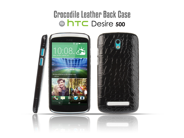 HTC Desire 500 Crocodile Leather Back Case