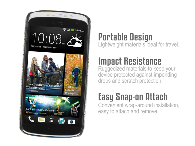 HTC Desire 500 Faux Snake Skin Back Case