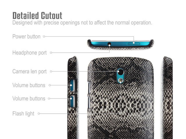 HTC Desire 500 Faux Snake Skin Back Case