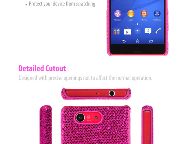 Sony Xperia Z3 Compact Glitter Plactic Hard Case