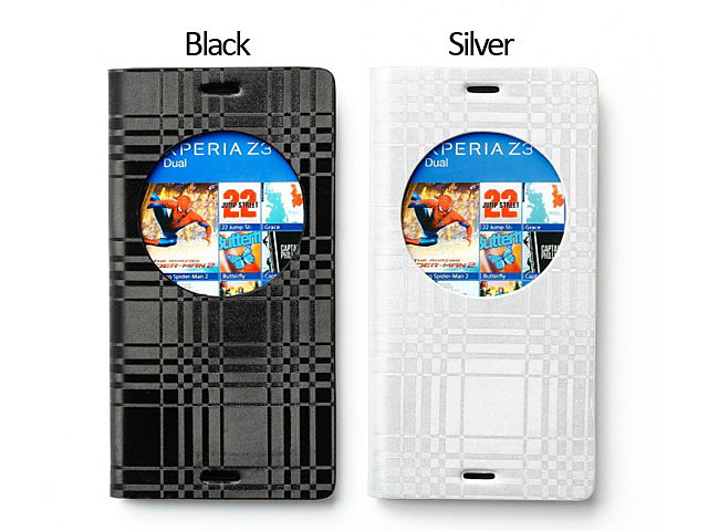 Zenus AVOC Z-View Mono Check Diary for Sony Xperia Z3