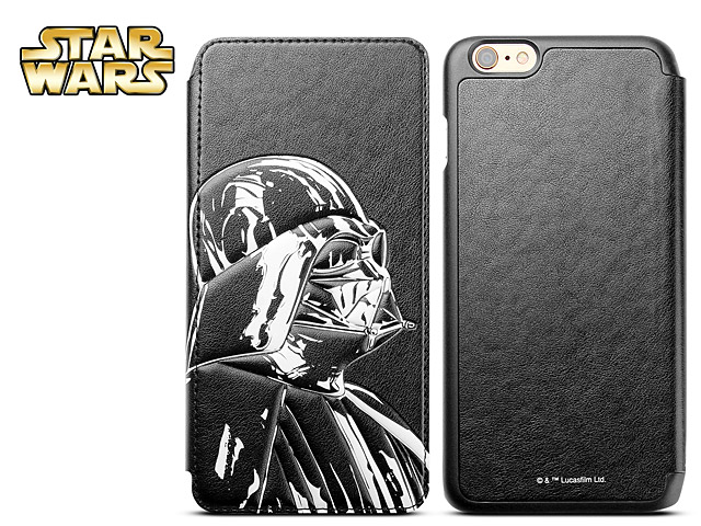 vermijden inkomen mogelijkheid iPhone 6 Plus / 6s Plus Star Wars - Darth Vader Leather Flip Case