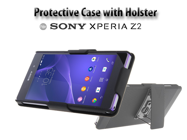 Sony Xperia Z2 Protective Case with Holster