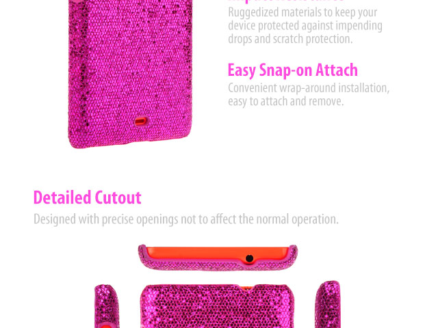 Microsoft Lumia 535 Dual SIM Glitter Plactic Hard Case