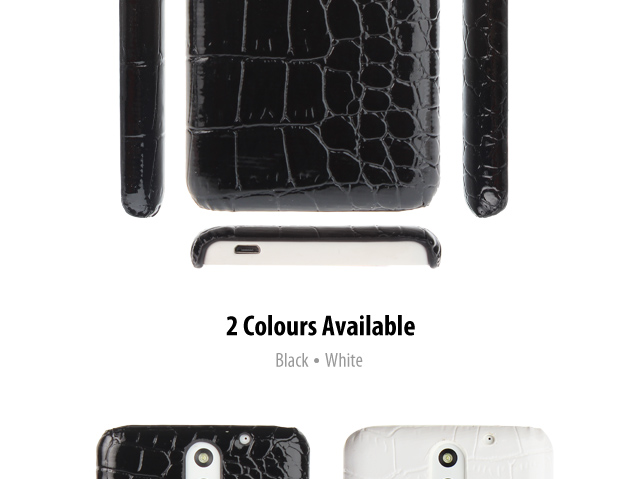 HTC Desire 610 Crocodile Leather Back Case