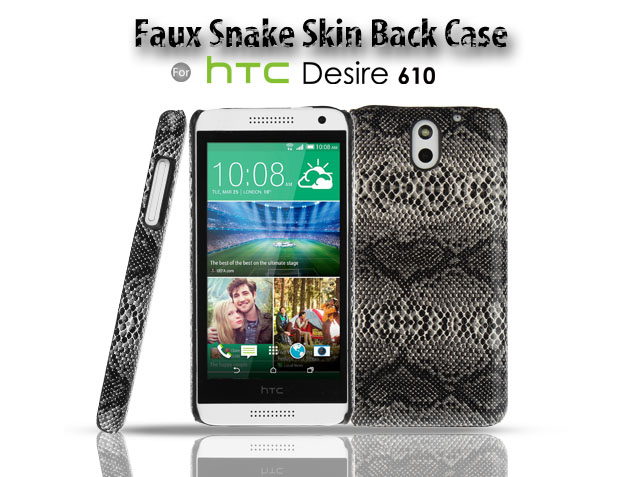 HTC Desire 610 Faux Snake Skin Back Case